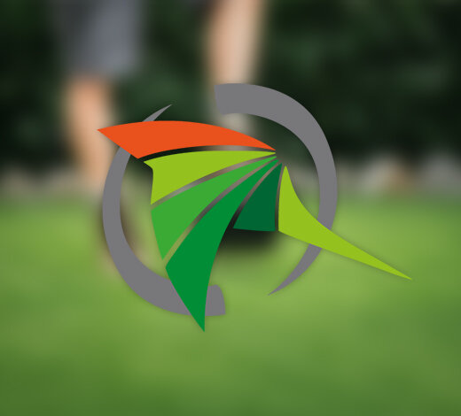 Logo mit grünem Hintergrund und Rasenspecht-Illustration | © Rasenspecht