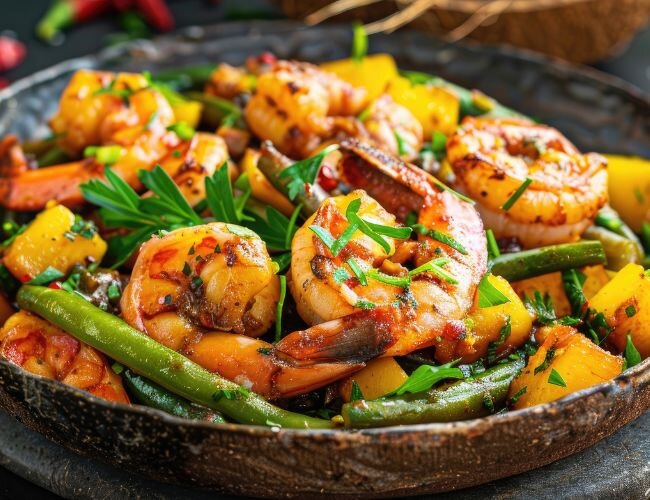 Herzhaftes Rezept mit knackigem Gartengemüse | © stock.adobe.com Pfannengericht mit Buschbohnen, Tomaten und Gewürzen | © stock.adobe.com