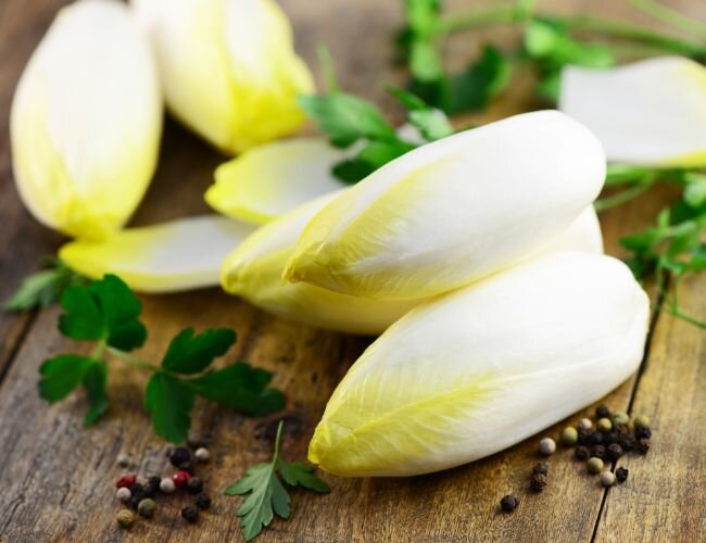 Chicorée in Nahaufnahme mit frischen Blättern | © adobe.stock.com