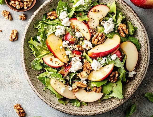 eichblattsalat_mit_äpfel_und_walnüssen_rezept | © stock.adobe.com eichblattsalat_mit_äpfel_und_walnüssen_rezept | © stock.adobe.com