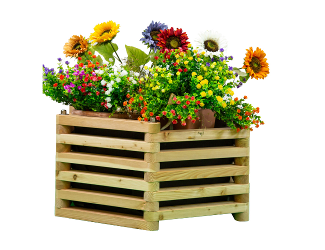 Hochbeet "Franz Josef" – 80 x 80 x 39 cm – für Kräuter und Blumen​ | © Kaiserbeet