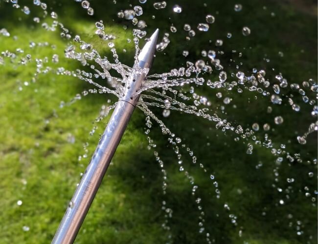 Rasenspecht Bodenlanze mit Wasser close up | © Rasenspecht