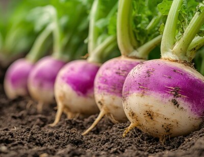 Mairüben de Nancy auf der Gartenerde | © stock.adobe.com