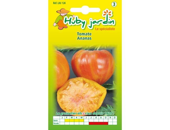 Tomate Ananas – Samentüte für Saatgut der exotischen Tomatensorte mit auffälligem Design. | © stock.adobe.com