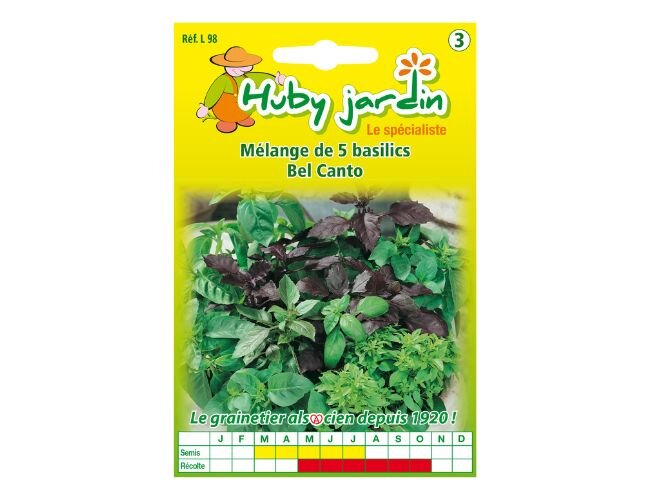 Basilikum Mischung fünf Sorten Samentüte | © Graines Hubert